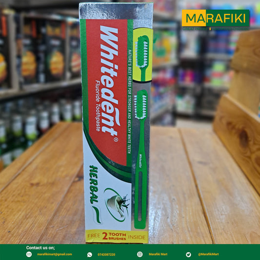 WHITEDENT FLUORIDE TOOTHPASTE  HERBAL 250G