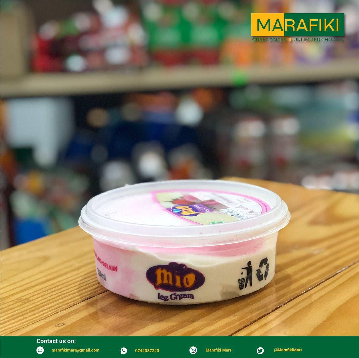 DAIRY LAND MIO VANILLA STRAWBERRY 250ML