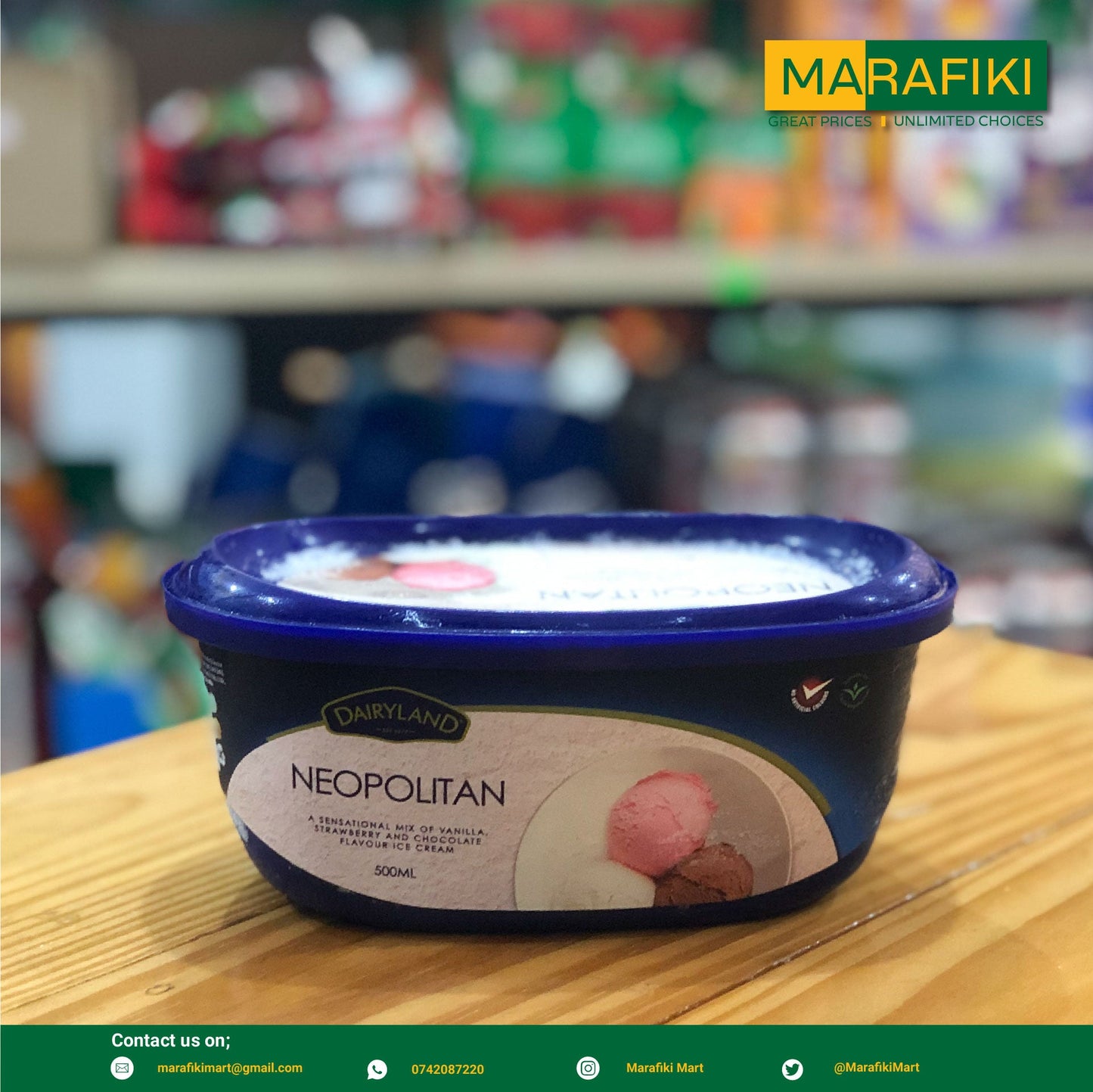 DAIRY LAND NEOPOLITAN 500ML