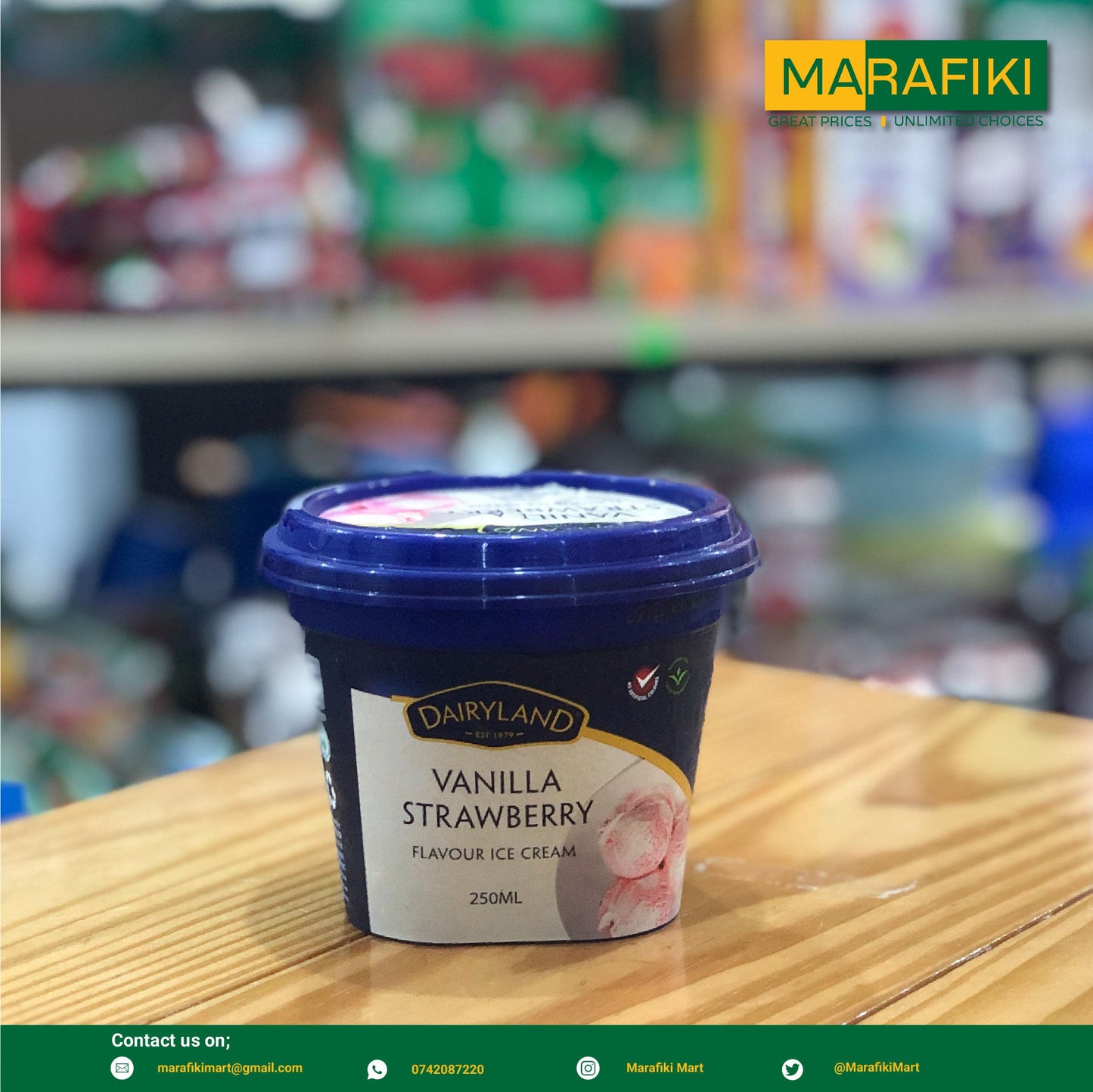 DAIRY LAND VANILLA STRAWBERRY 250ML