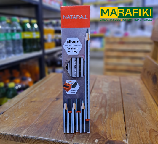 NATARAJ SILVER PENCIL WOUT A RUBBERTIP PACK