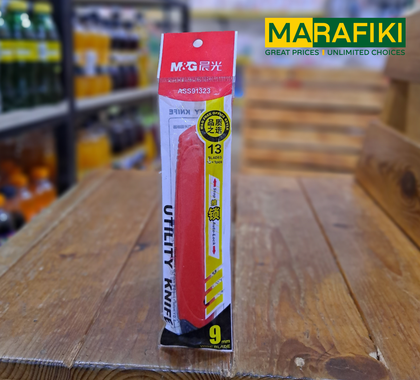 M&G UTILITY KNIFE 9MM ASS91323