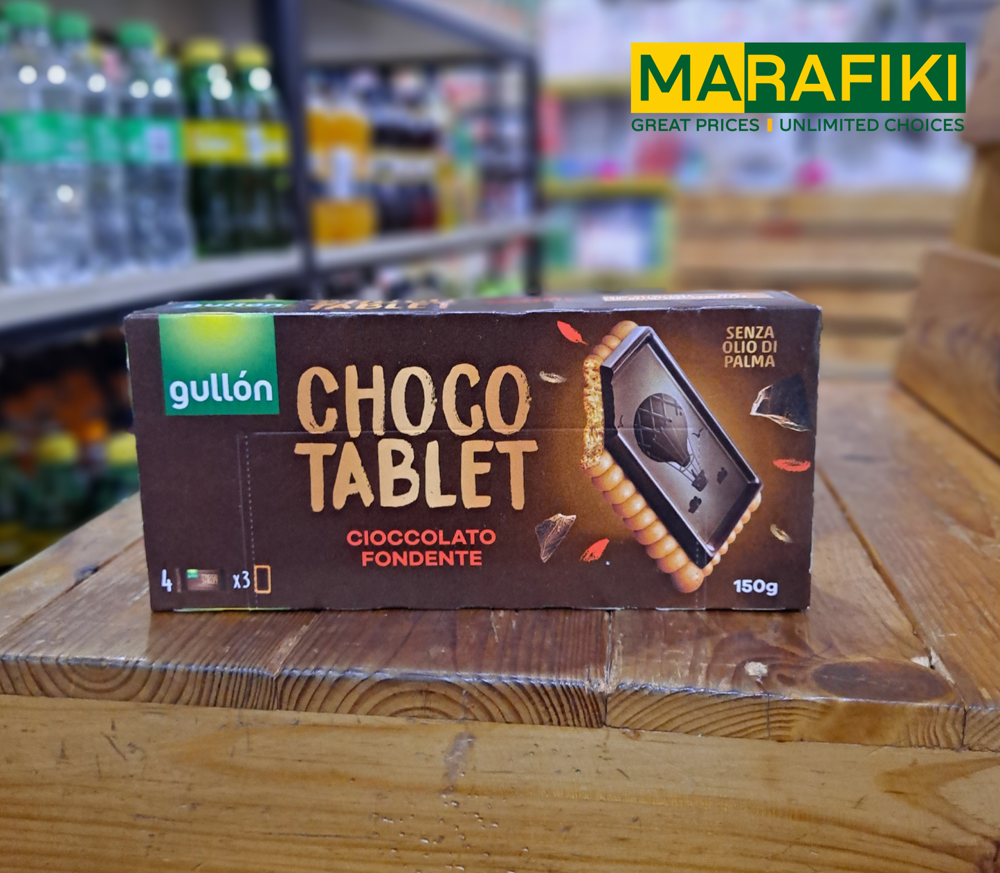 GULLON CHOCO TABLET BISCUITS 150G
