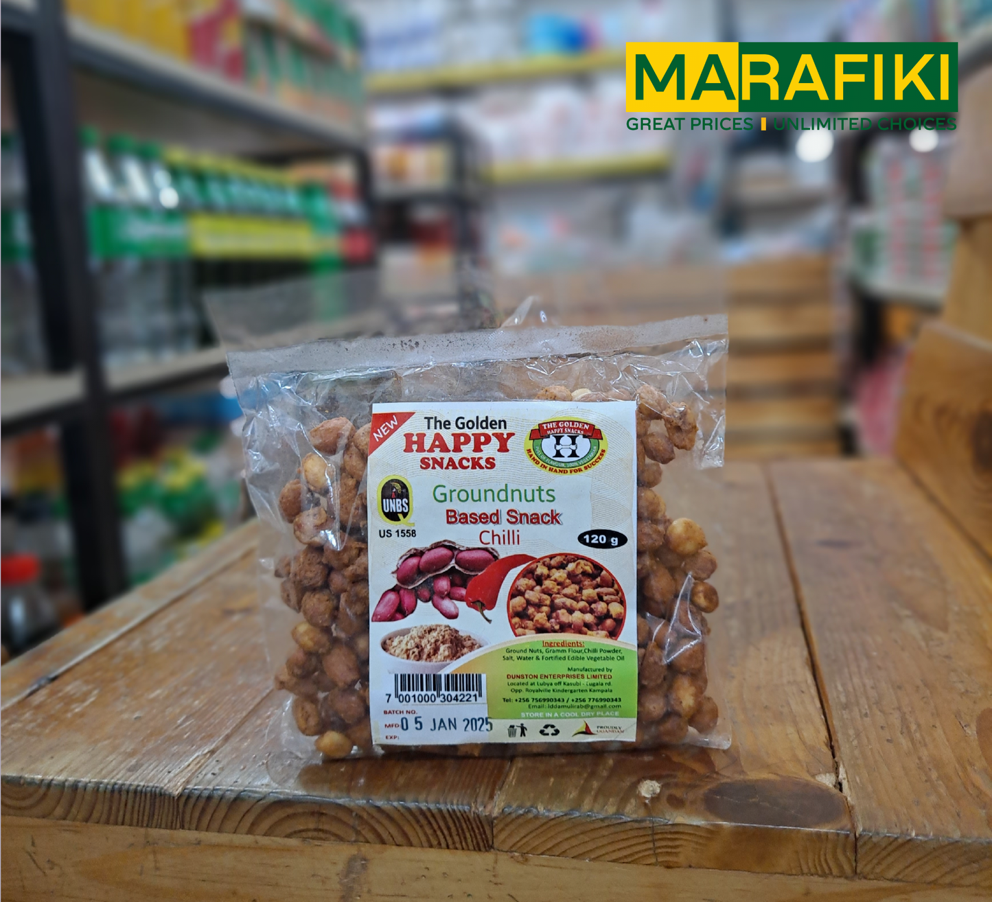 HAPPY SNACKS COATED GNUTS CHILI 120G