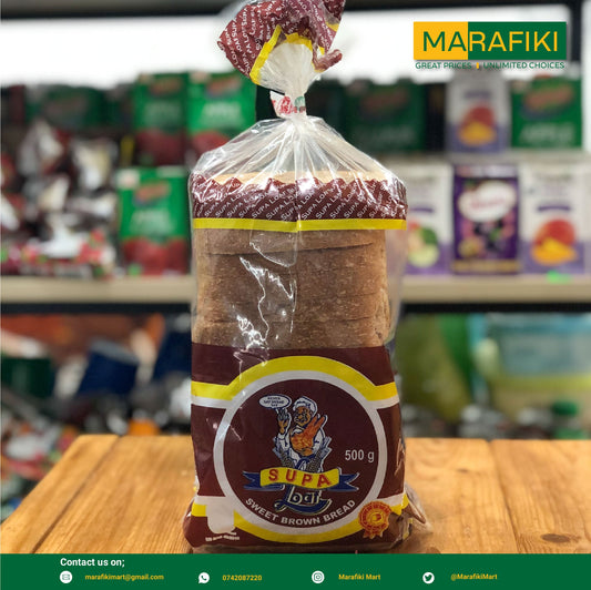 SUPA LOAF SWEET BROWN BREAD 500G