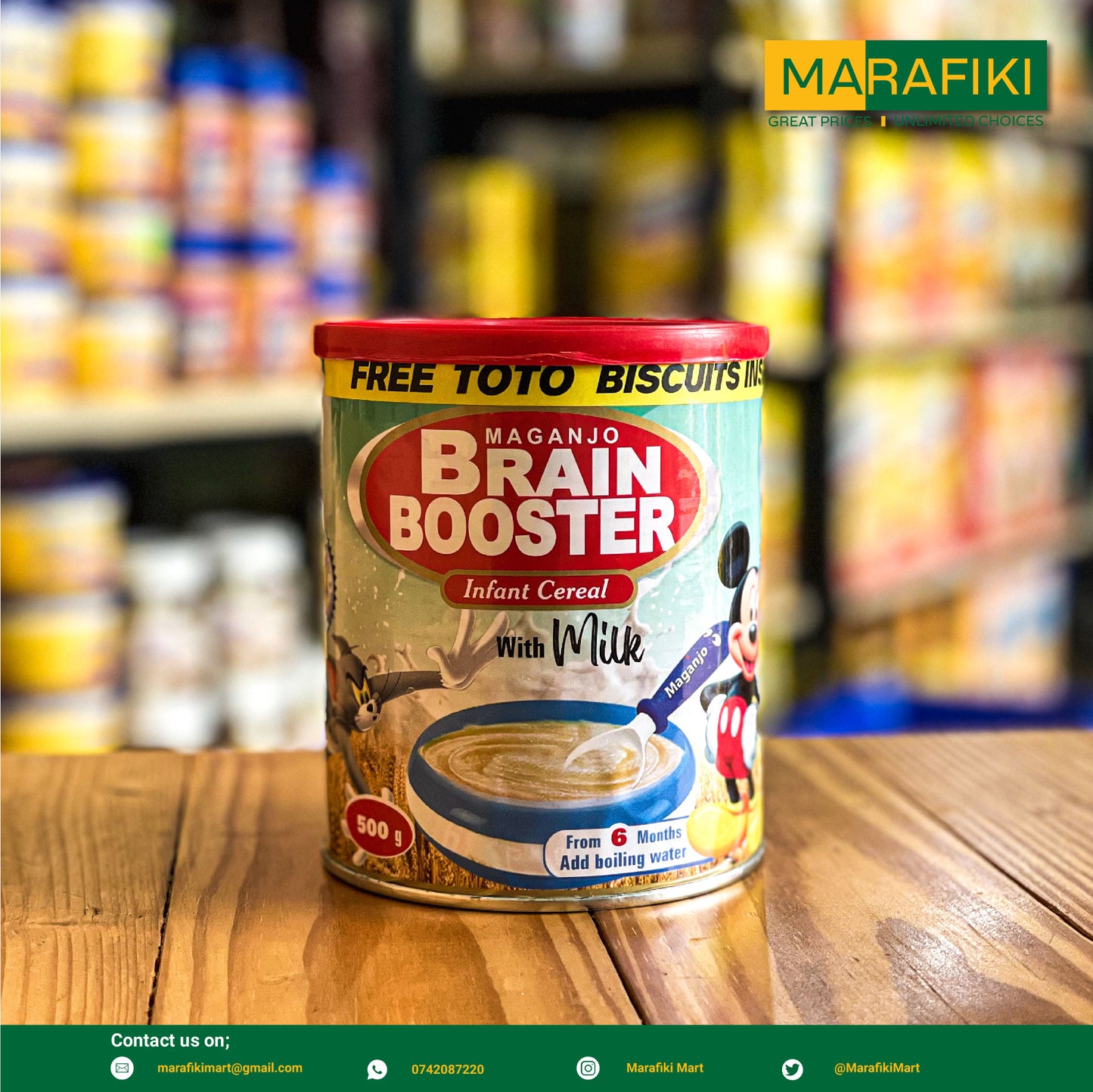 MAGANJO BRAIN BOOSTER WITH MILK 500gms