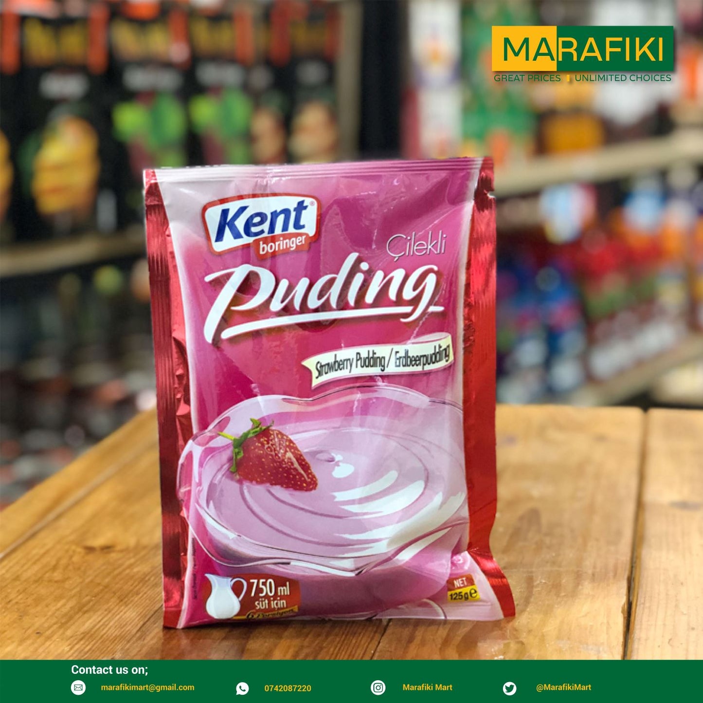 KENT STRAWBERRY PUDDING 125G