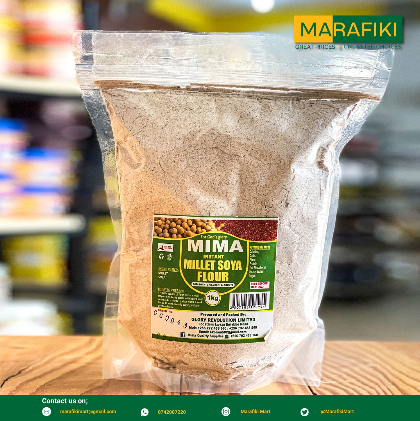 MIMA MILLET SOYA FLOUR 1KG