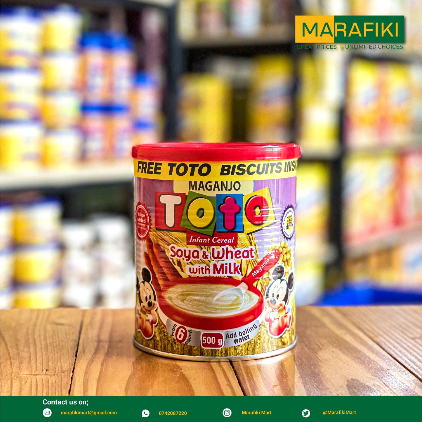 MAGANJO TOTO SOYA & WHEAT 500gms