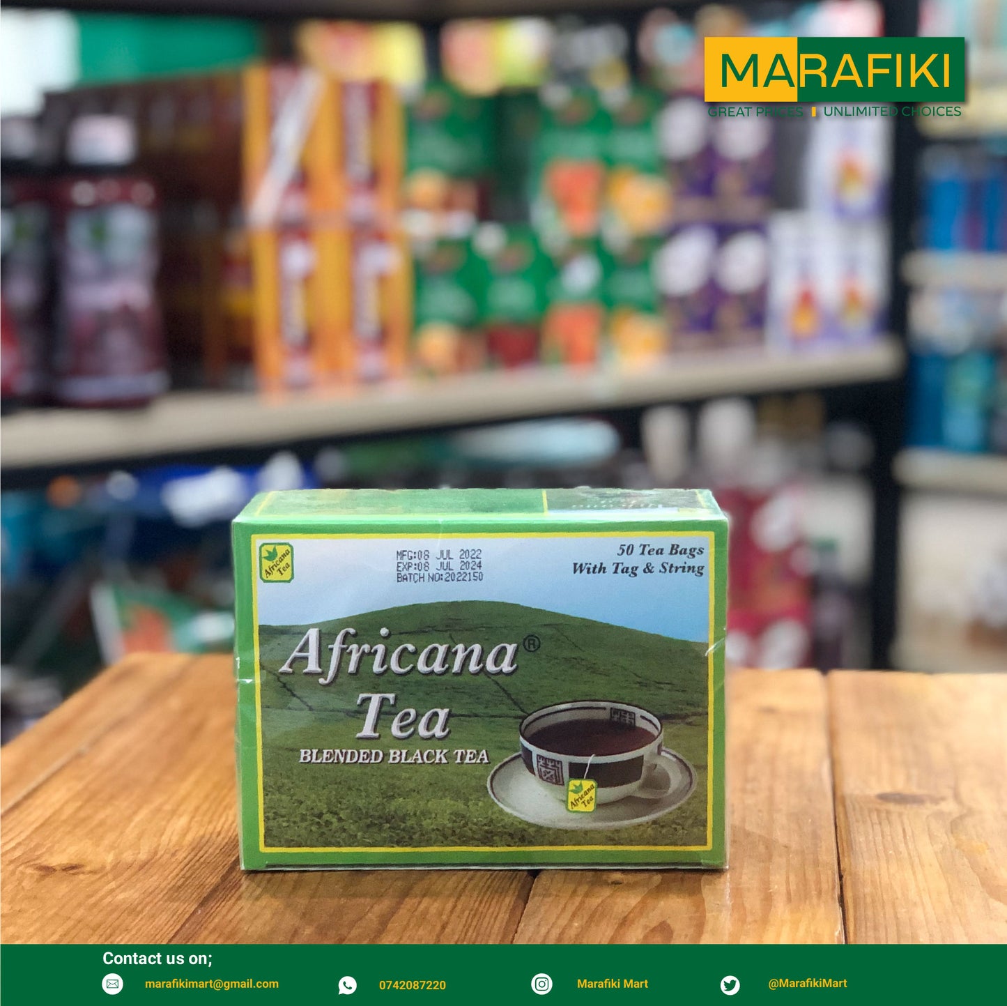 AFRICANA TEA BAGS BUDGET