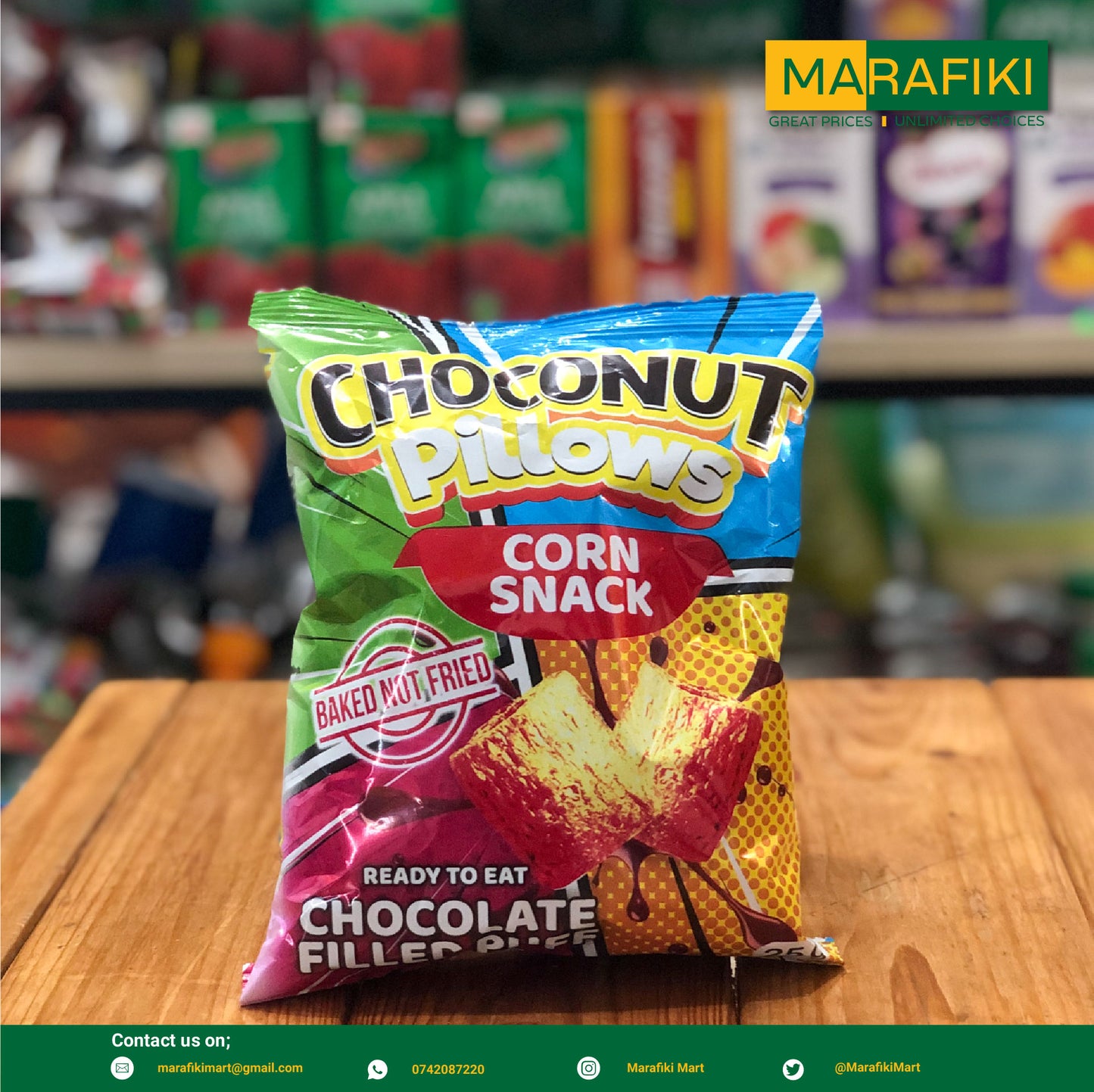 CHOCONUT PILLOWS CORN SNACK 25G