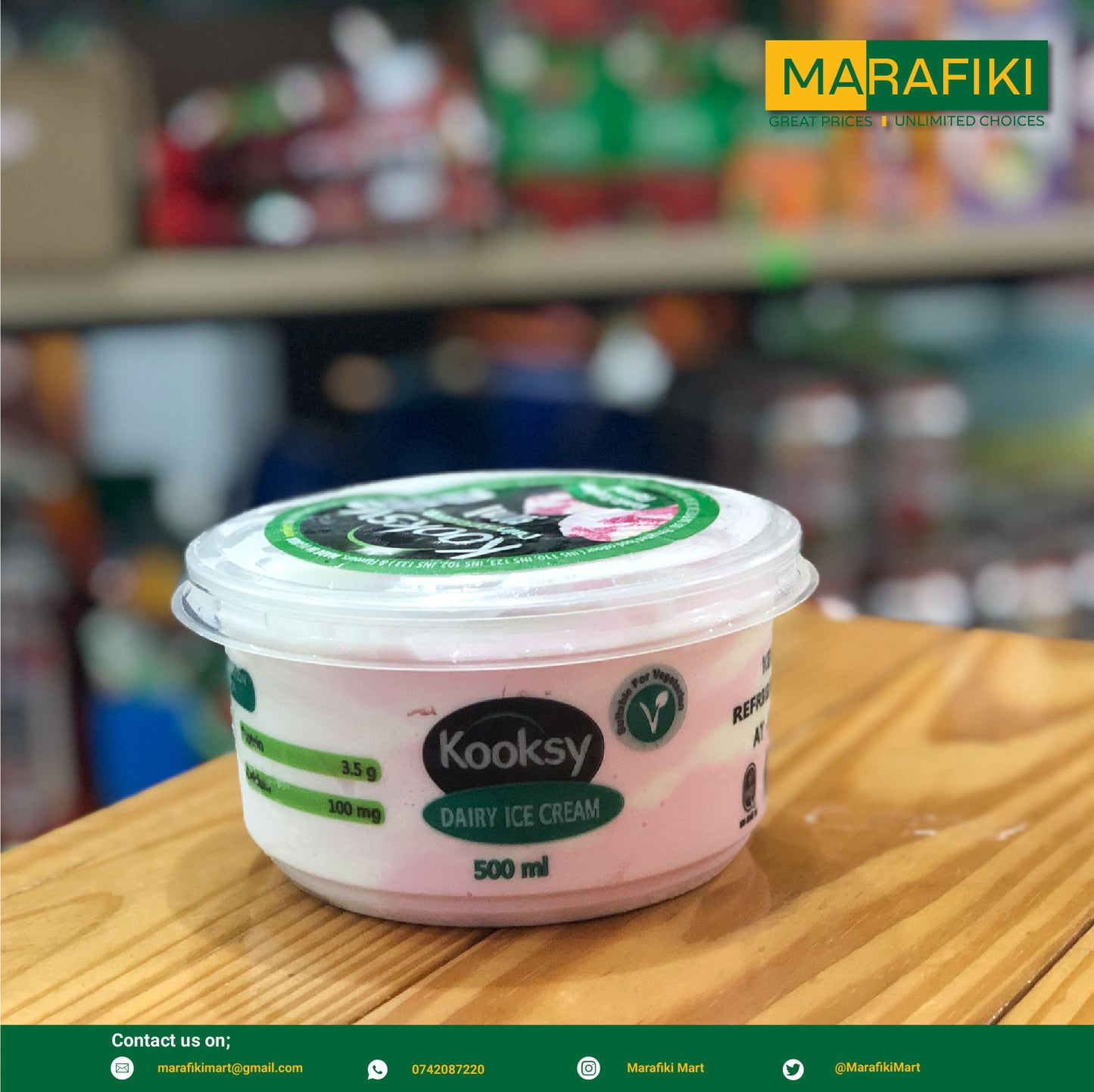 KOOKSY ICECREAM ASSORTED 500ML