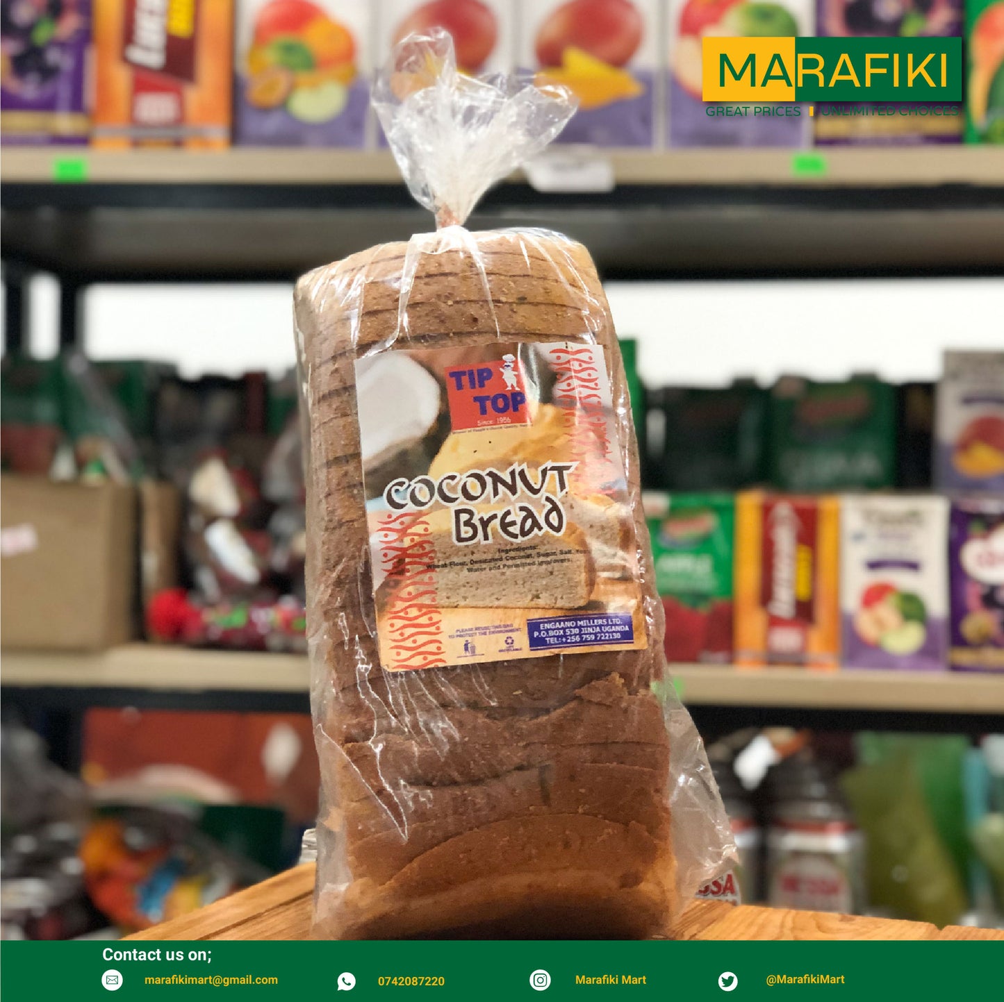 TIPTOP COCONUT BREAD 1KG